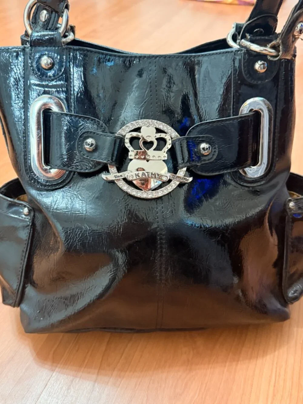 Kathy Van Zeeland Black & Silver Purse